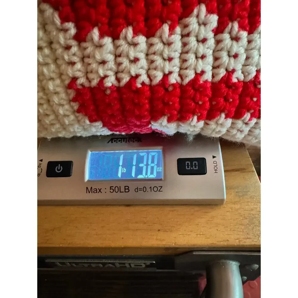 Handmade Crochet CARMICHAEL Name Blanket Christmas Runner 3D Rose Vintage 30x67